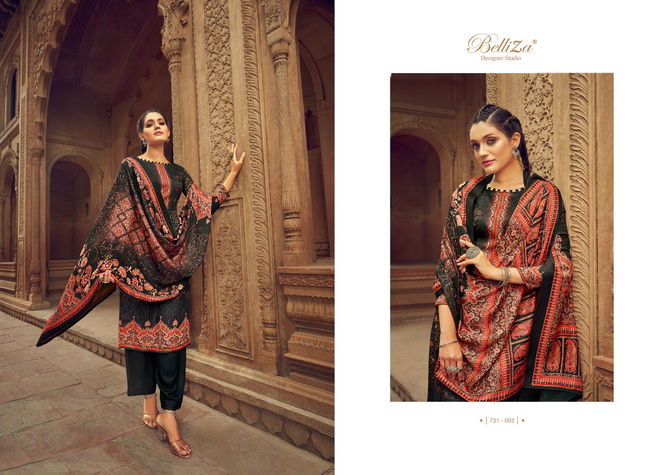 Belliza Nitara New Fancy Wear Printed Pashmina Dress Material Collection 